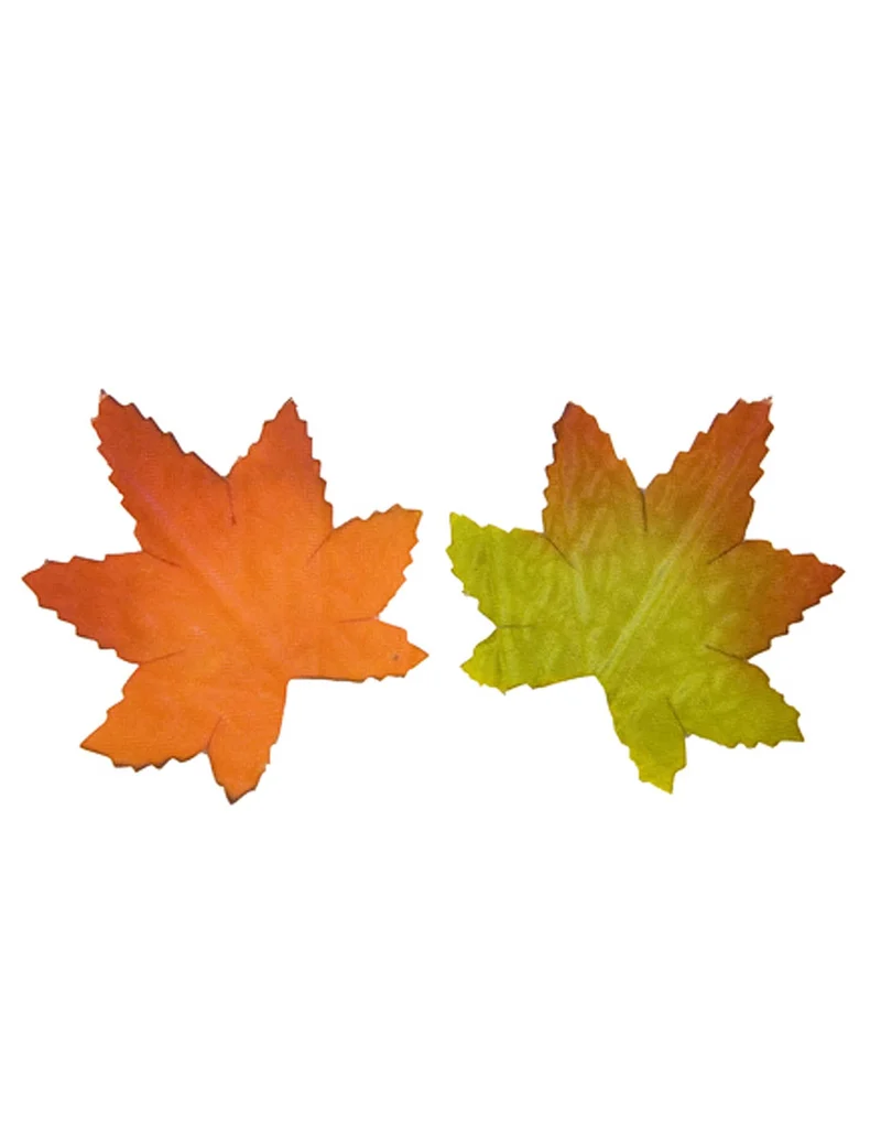 20 Herbstblätter 5,5 cm gelb, grün und orange
