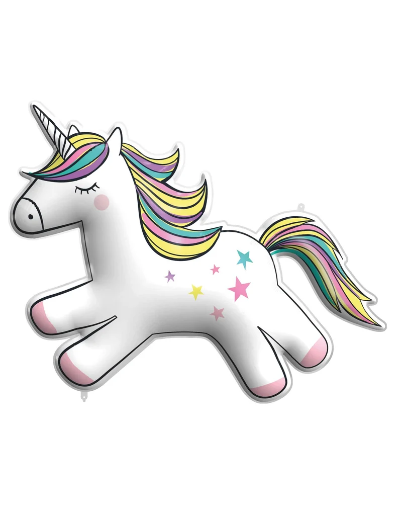 Riesen Aluminium Regenbogen Einhorn Ballon 95 cm zum Geburtstag