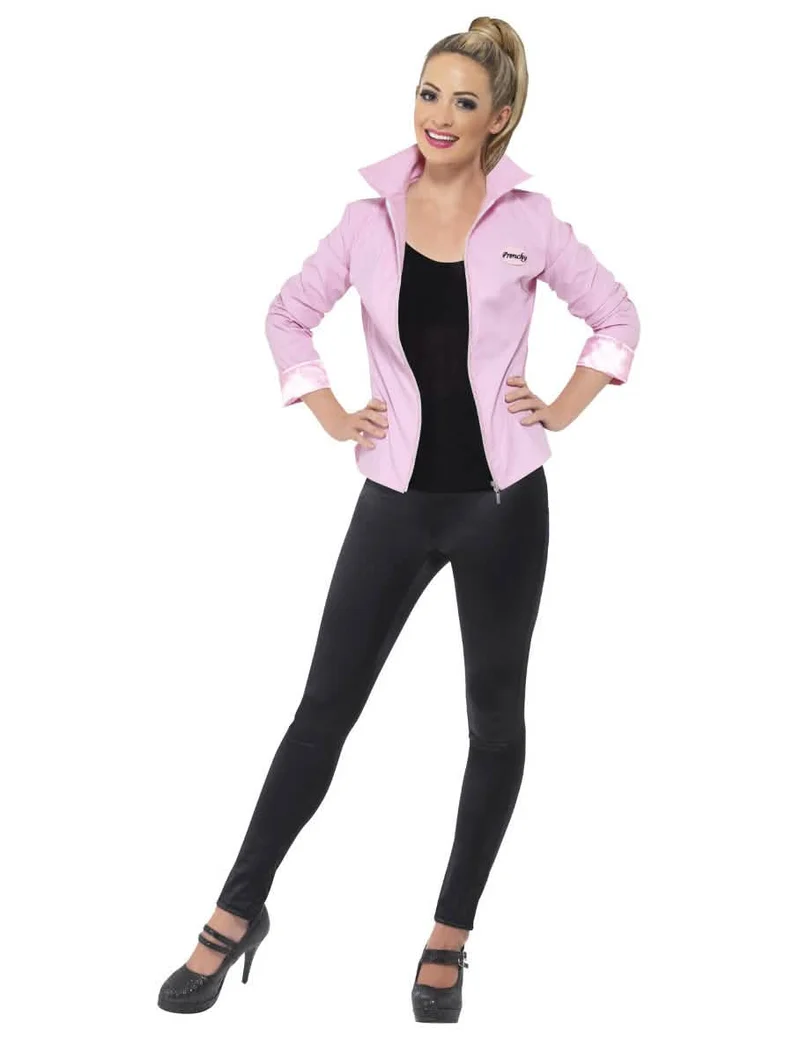 Pink-Ladies™-Jacke deluxe Grease™-Kostüm für Damen rosa