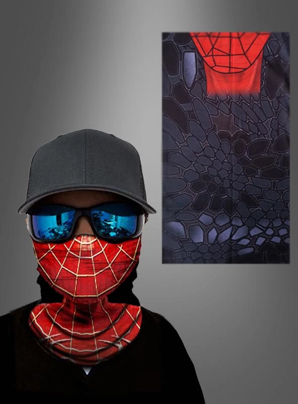 Spinnenschal Loop Halstuch Spiderman Look