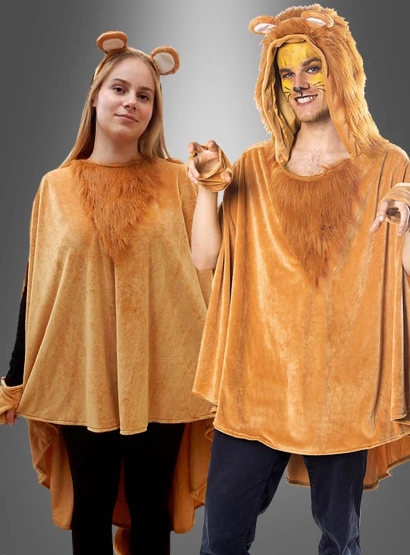 Löwe Poncho aus weichem Plüsch S-XXXL