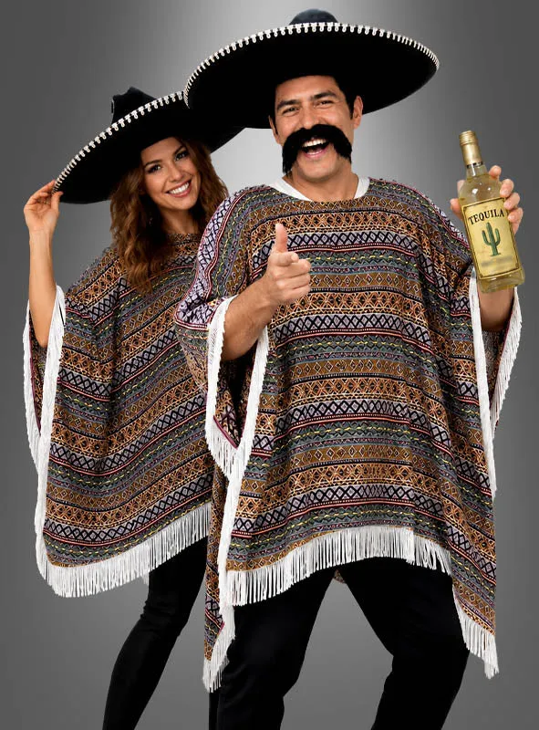 Mexikaner Poncho Deluxe S-XXXL