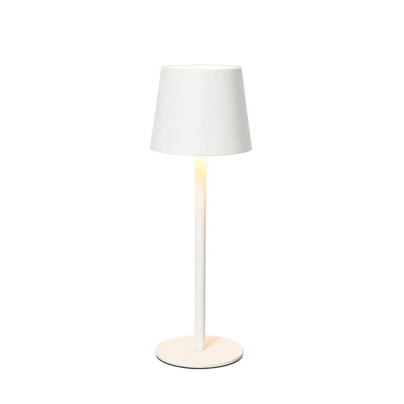 Wiederaufladbare Tischlampe LED H 27 cm weiß