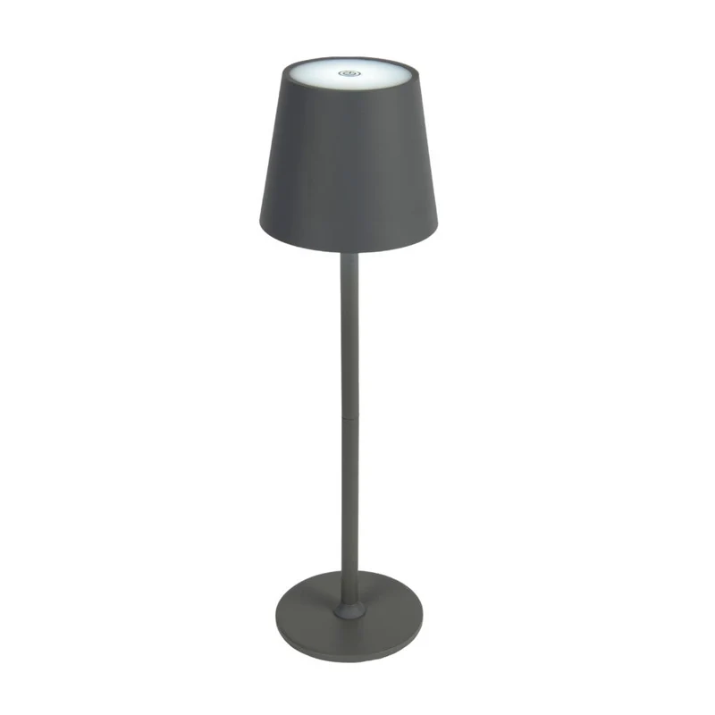 Wiederaufladbare Tischlampe LED H 37 cm grau