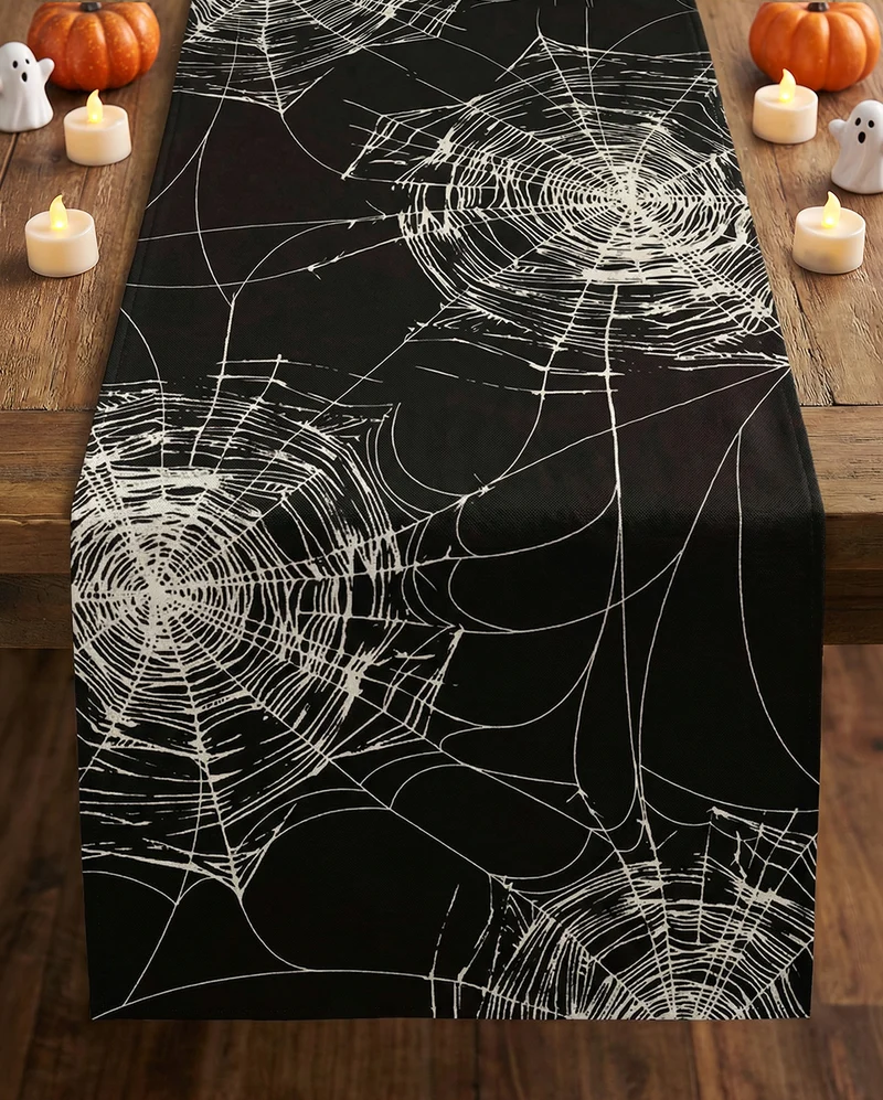 Midnight Cobweb Gothic Tischläufer 183cm