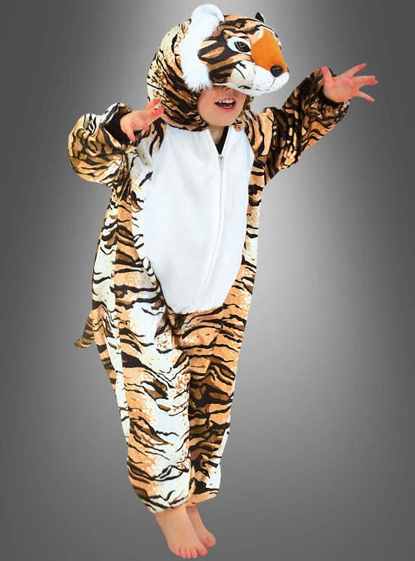 Deluxe Plüsch Tiger Kostüm für Kinder
