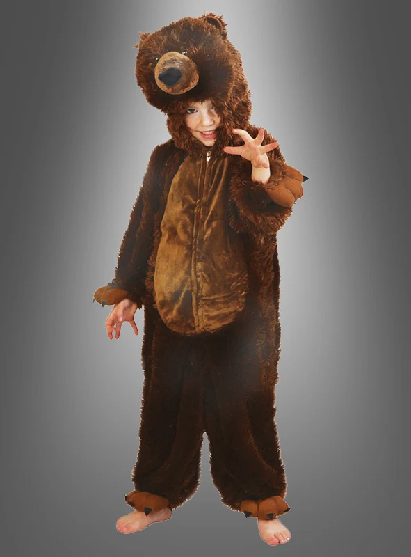 Plüschiger Braunbär Grizzly Kinderkostüm