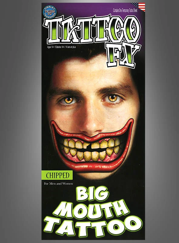 Big Mouth Tattoo Schminke