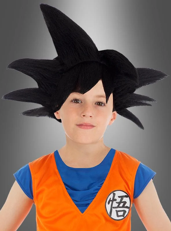Perücke Goku Kinder schwarz Dragonball