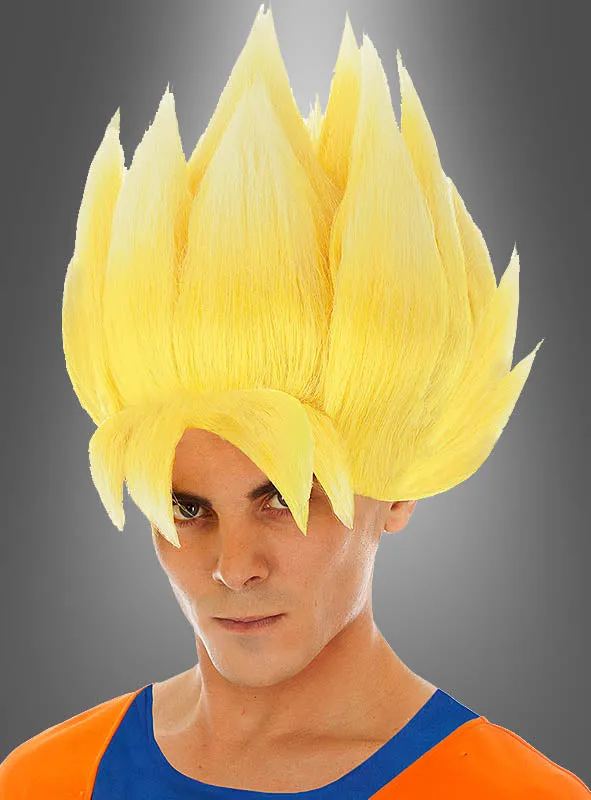Perücke Son-Goku gelb für Erwachsene Dragonball