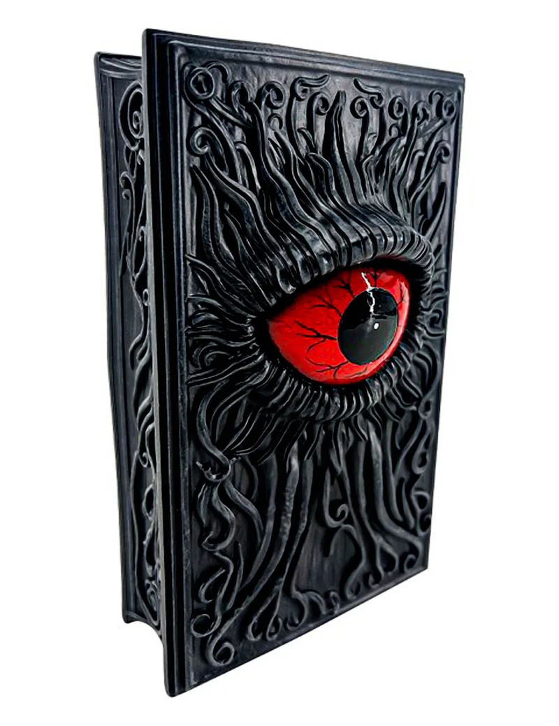 Halloween Deko-Buch mit rotem Auge 20 cm