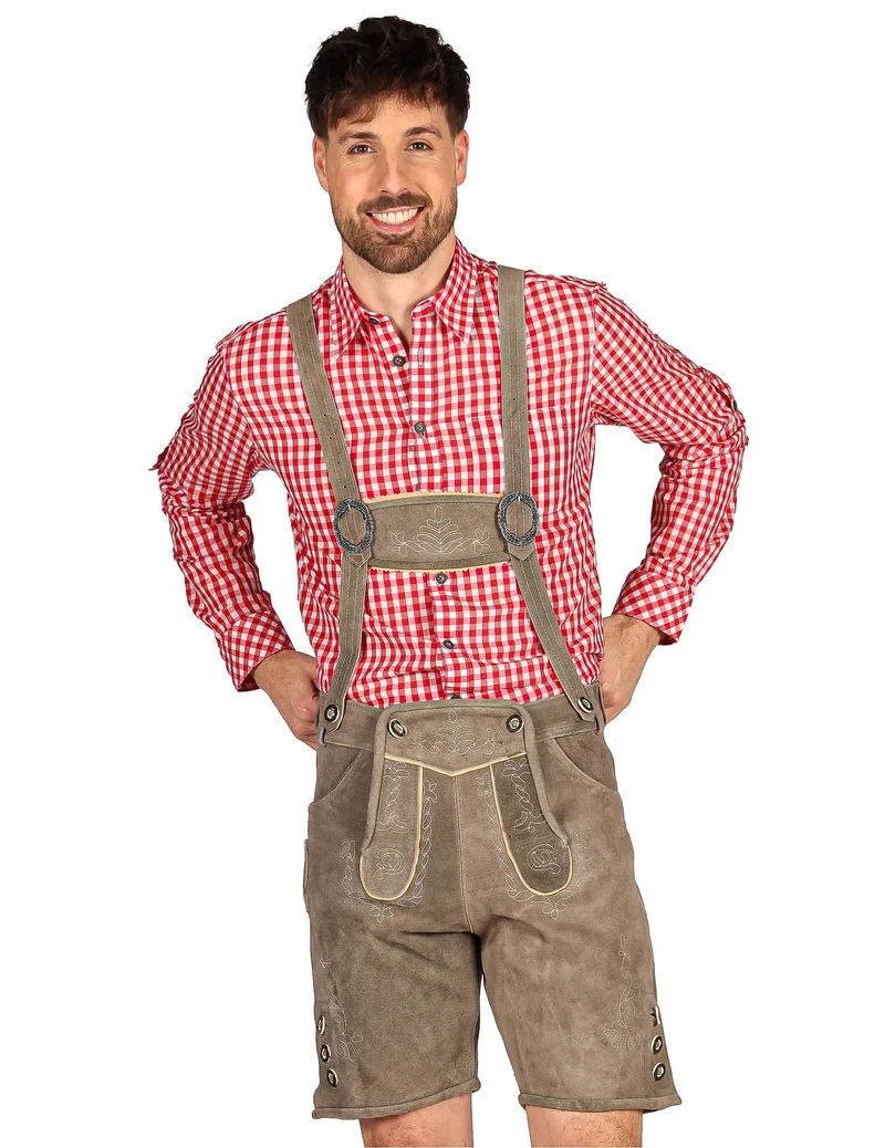 Traditionelle bayerische Trachten-Shorts Grau für Herren - Premium