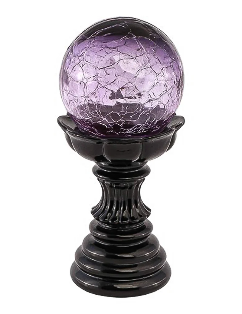 Magische LED-Kugel in Violett 10 x 10 x 22 cm
