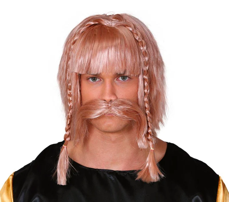 Viking Pruik met Snor | Asterix Stijl