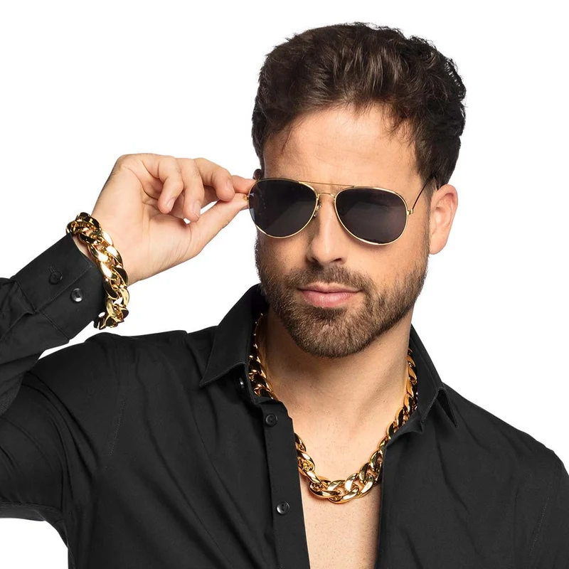 Pimp Accessoireset – 3 Delig – Bril, Ketting & Armband