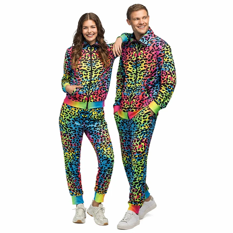 Luipaard UV Trainingspak DUO DEAL – Heren & Dames – Neon Leopard – Premium Quality