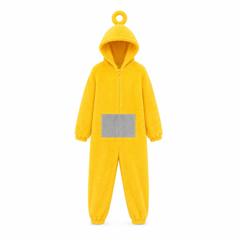 Gele Teletubbie Onesie (Laa-Laa) – Zachte Pluche Onesie voor Volwassenen