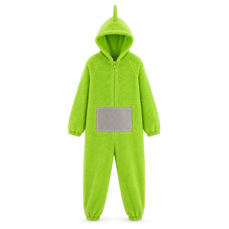 Groene Teletubbie Onesie (Dipsy) – Zachte Pluche Onesie voor Volwassenen