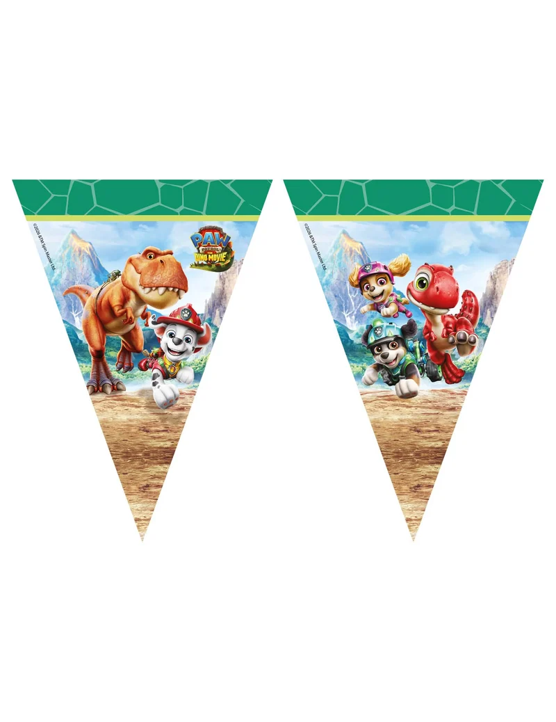 Wimpel-Girlande Paw Patrol™ Dino Movie 230 cm