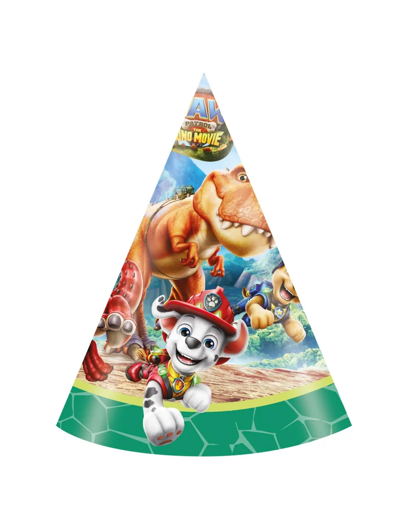 6er Set Paw Patrol™ Dino Movie Geburtstagshüte