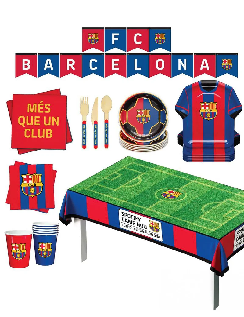 Geburtstags-Set FC Barcelona 44-teilig - FuÃŸball-Deko
