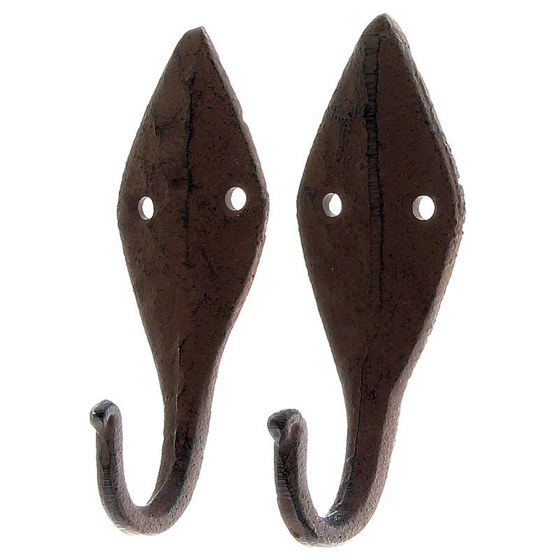 2er Set Garderobenhaken Wandhaken Dunkelrost