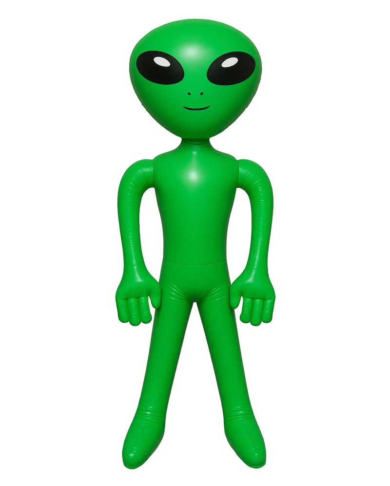 Grüner, aufblasbarer Alien 85cm