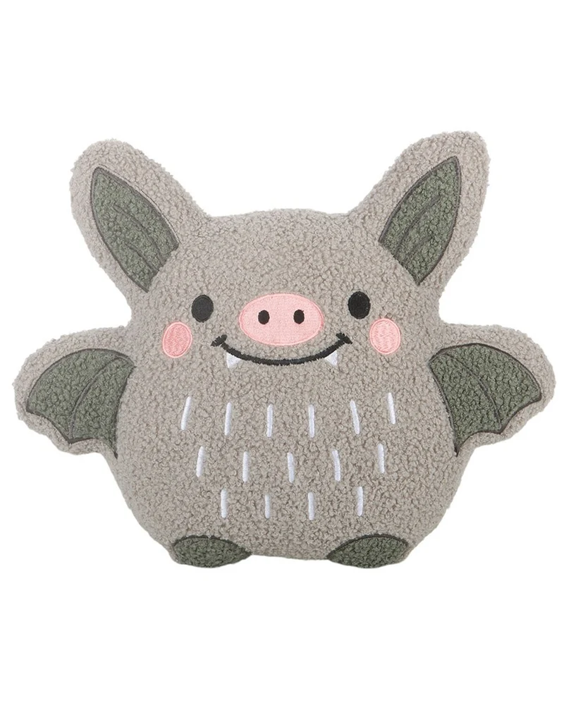 Bezauberndes Fledermaus Bouclé-Kissen 32cm
