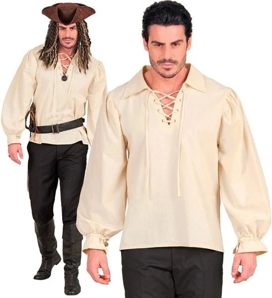 BEIGES SHIRT IM HISTORISCHEN STIL