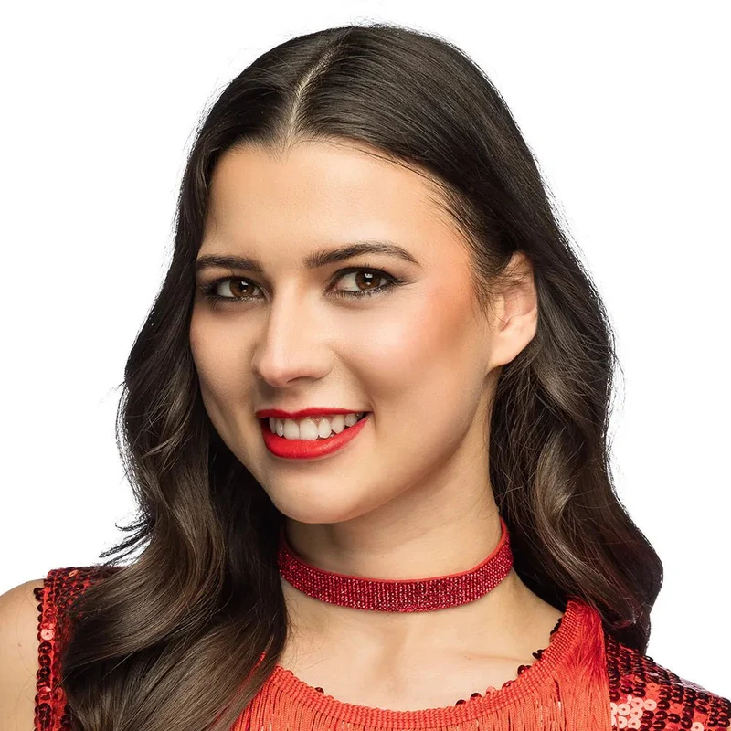 Choker „Crystal“ in Rot