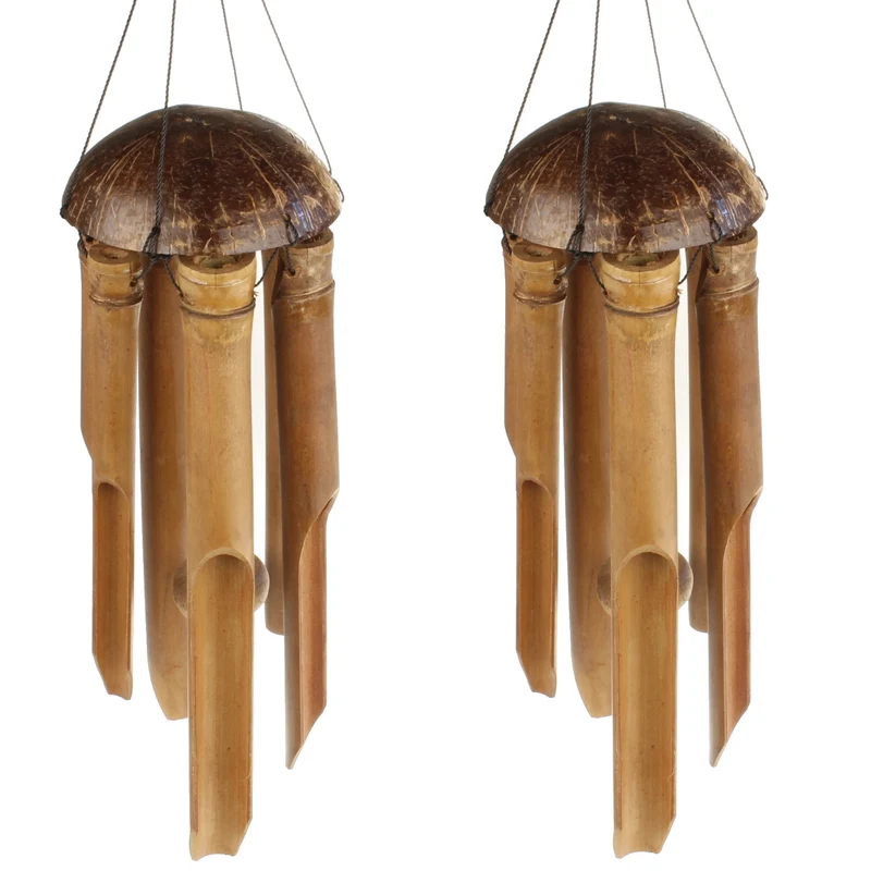 Windspiel Bambus 30 cm / 100 cm 2er Set