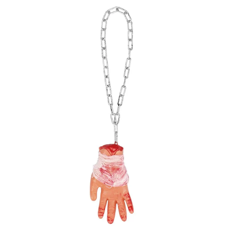 Halloween-Künstliche Hand an einer Kette, 63 cm