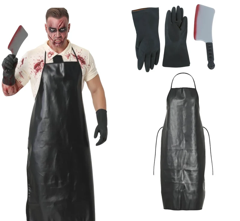 Halloween-Zubehörset „Metzger“, 4-teilig