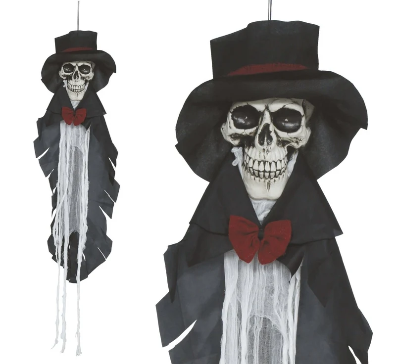 Halloween-Skelett-Bräutigam mit Licht, Sound und Bewegung, 1,10 m