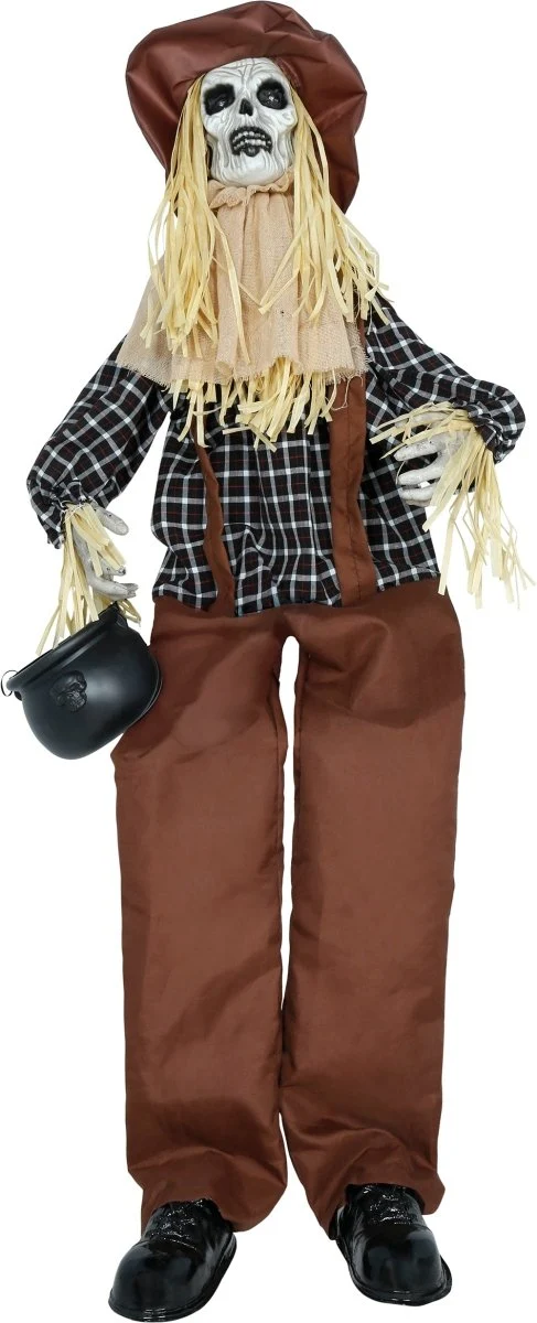 Halloween-Pop-Vogelscheuche mit Licht, Sound und Bewegung, 1,85 m