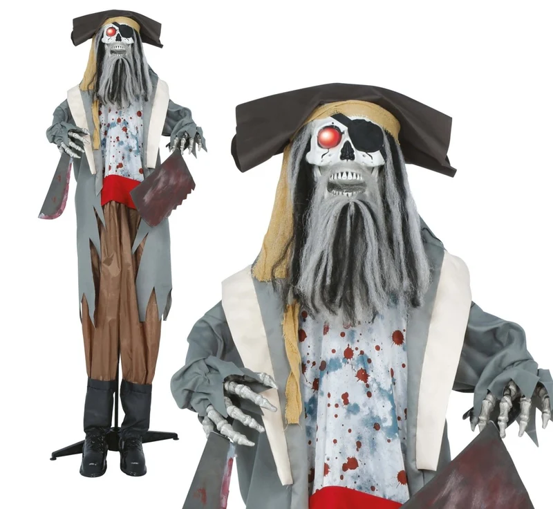 Halloween-Pop-Pirat mit Licht, Sound und Bewegung, 1,8 m