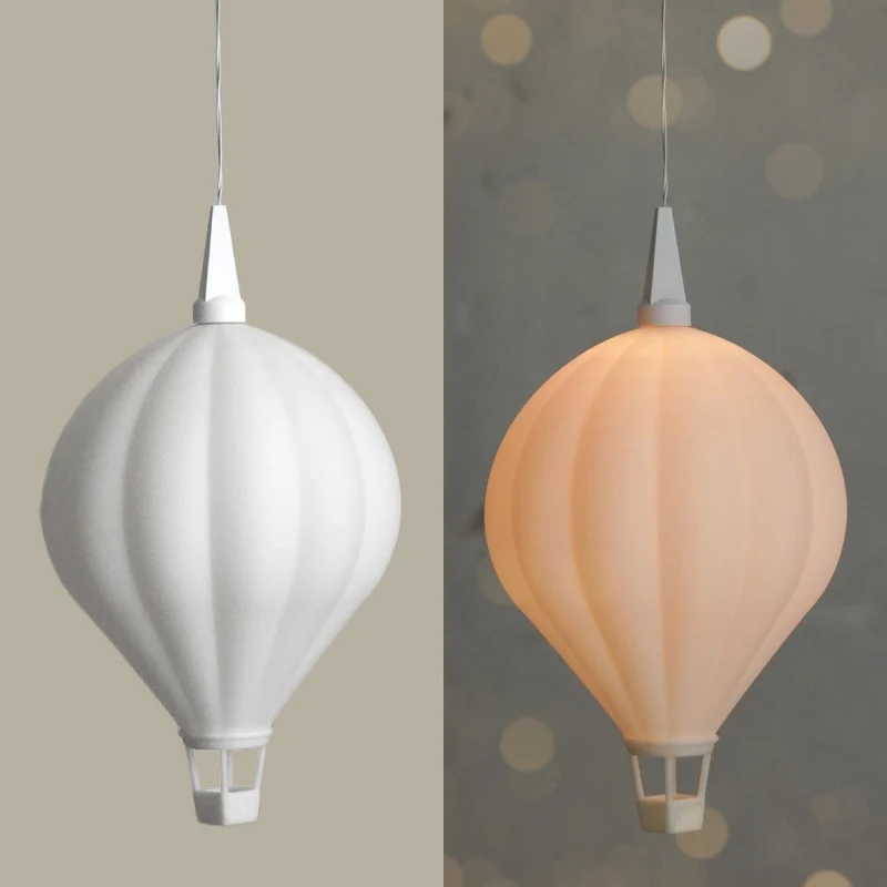 Leuchtschirm Heißluftballon Wellen groß