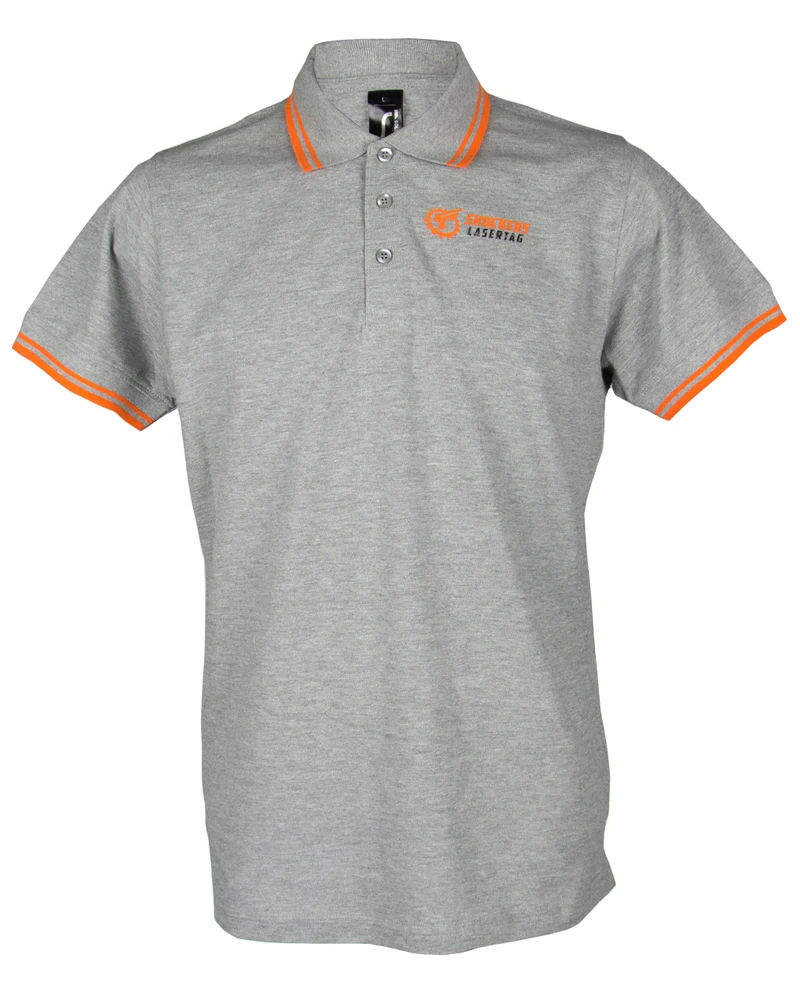 Shockers Lasertag Herren Poloshirt grau-orange