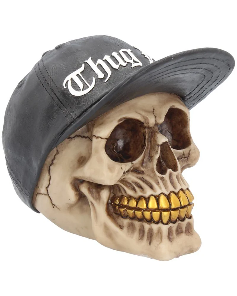Gangster Totenkopf "Thug Life" 15,8cm