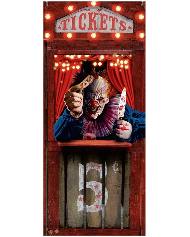 Halloween Horrorclown Circus Tür Dekoration