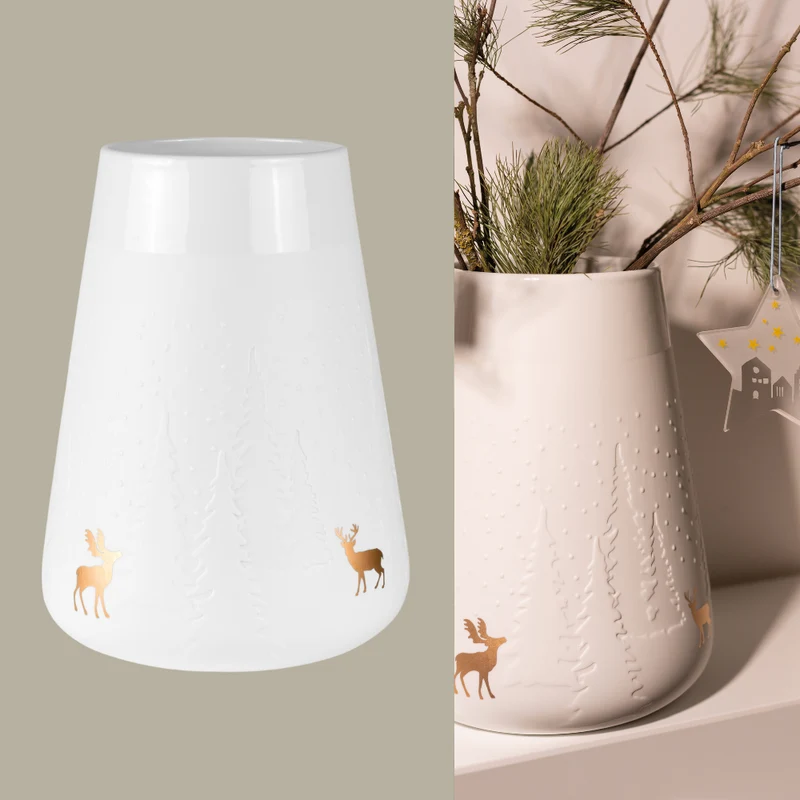 Räder Poesie Vase Winterstadt Hirsch