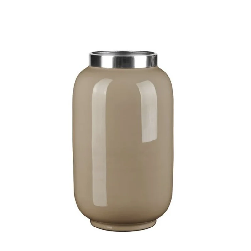 Vase Metall schlammfarben 23 cm
