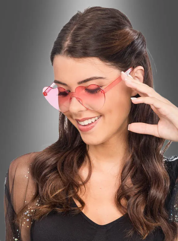 Herzbrille Karneval zum Kostüm