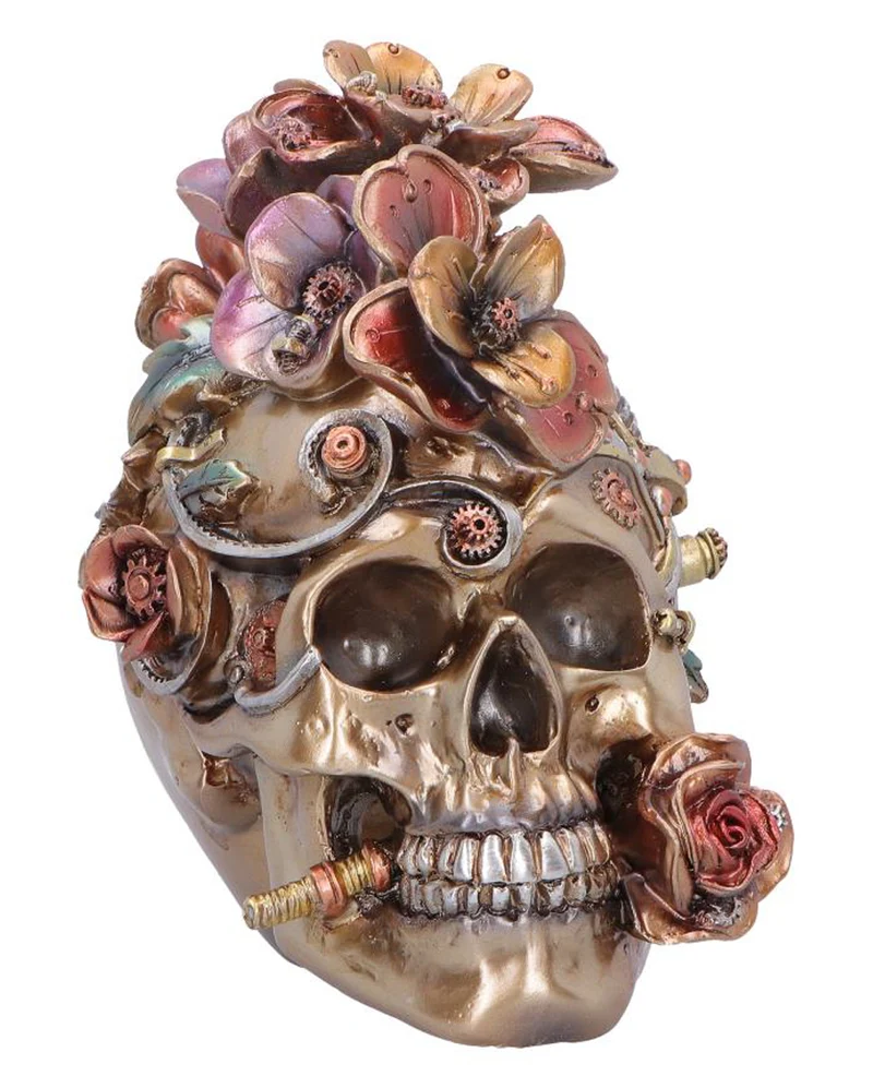 Clockwork Bloom Steampunk Totenschädel 16cm