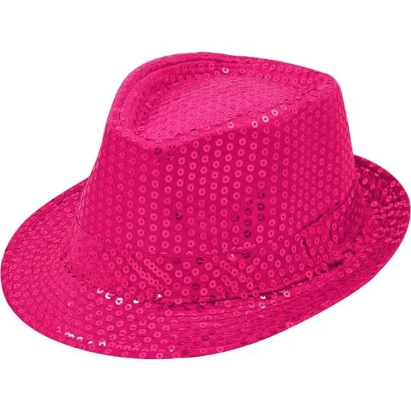 Rosa Hut mit Glitzer