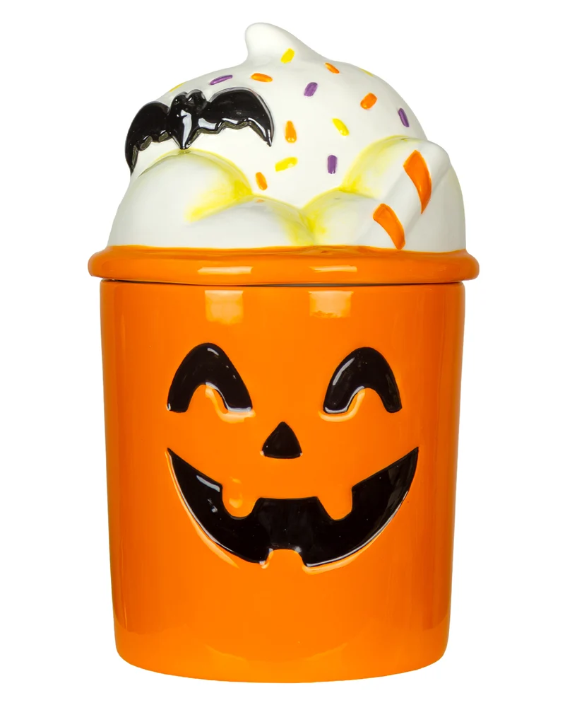 Halloween Kürbis Milkshake Keksdose mit Deckel 23cm