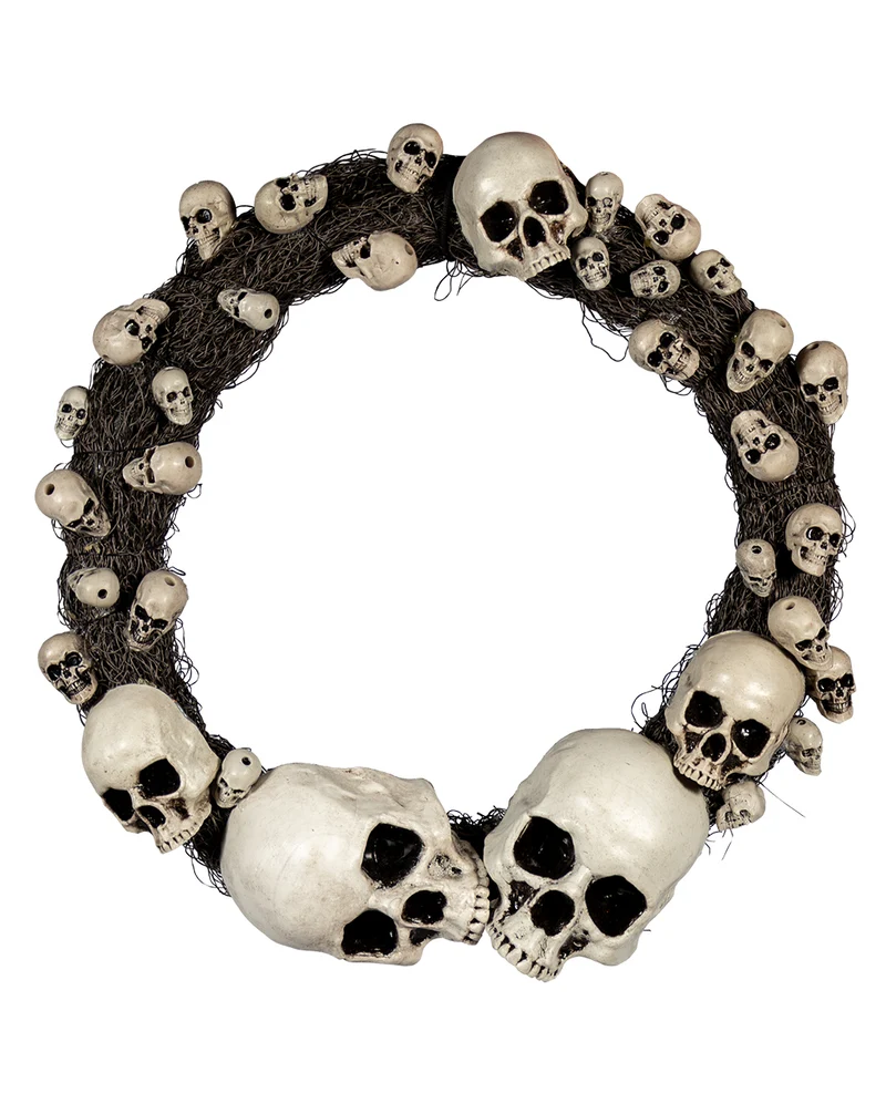 Twisted Vines & Totenschädel Halloween Türkranz 39cm Ø