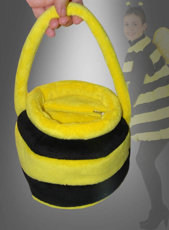 Biene Handtasche Honigtopf schwarz-gelb