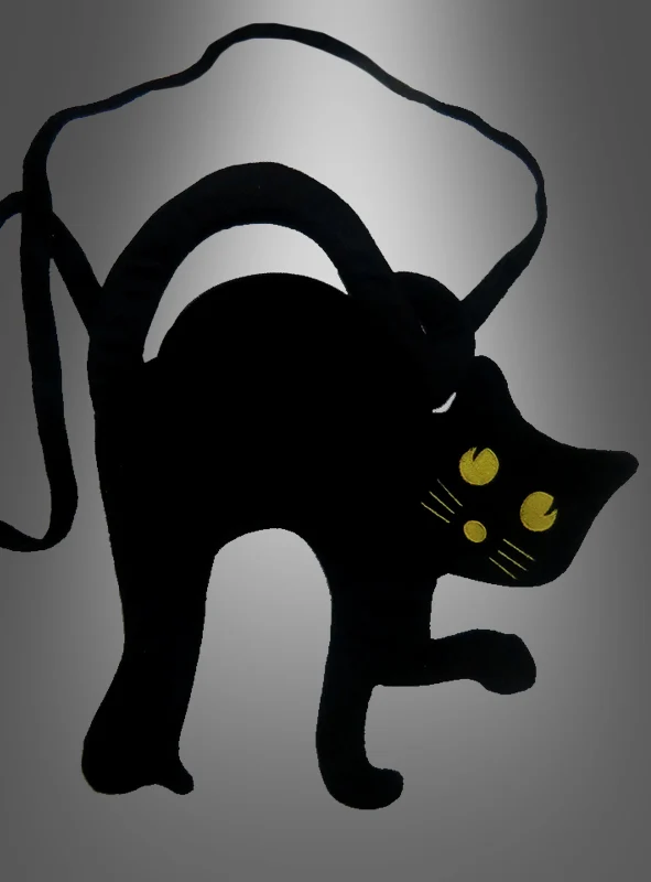 Schwarzer Kater Handtasche Katze