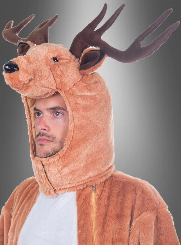 Hirschmaske Geweih und Schwanz aus Plüsch